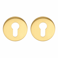 Cilinderrozet rond 54,8x8,8 mm mat goud PVD gecoat