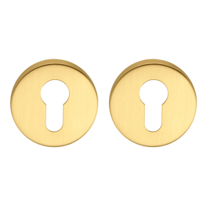 Cilinderrozet rond 54,8x8,8 mm mat goud PVD gecoat