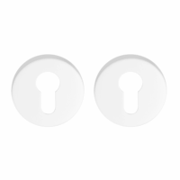 Cilinderrozet rond 54,8x8,8 mm mat wit PVD gecoat