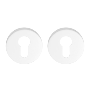 Cilinderrozet rond 54,8x8,8 mm mat wit PVD gecoat
