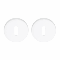 Sleutelrozet rond 54,8x8,8 mm mat wit PVD gecoat