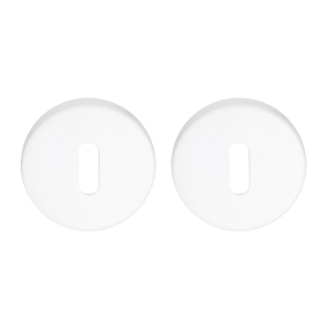 Sleutelrozet rond 54,8x8,8 mm mat wit PVD gecoat
