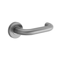 Deurkruk Valentina rond model u 20mm haaks op rozet geborsteld gun metal PVD gecoat
