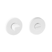 Rozet met toilet / badkamersluiting 54,8x8,8 mm mat wit PVD gecoat