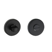 Rozet met toilet / badkamersluiting 54,8x8,8 mm mat zwart PVD gecoat
