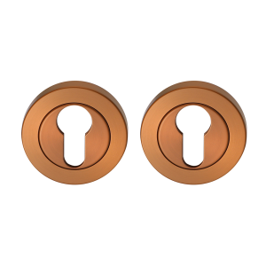 Cilinderrozet rond 53,5x8,5 mm brons geborsteld PVD gecoat
