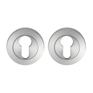 Cilinderrozet rond 53,5x8,5 mm geborsteld Rvs