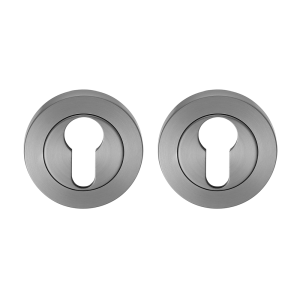 Cilinderrozet rond 53,5x8,5 mm gun metal PVD gecoat