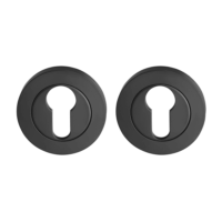 Cilinderrozet rond 53,5x8,5 mm mat zwart PVD gecoat