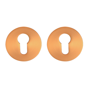 Cilinderrozet rond 55x3 mm ultra dunne rozet van 3mm brons geborsteld PVD gecoat