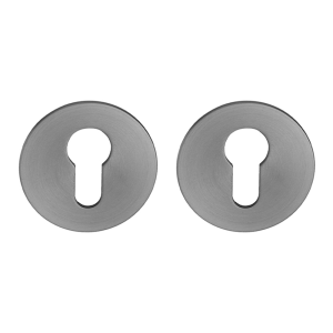 Cilinderrozet rond 55x3 mm ultra dunne rozet van 3mm gun metal PVD gecoat
