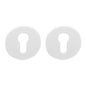 Cilinderrozet rond 55x3 mm ultra dunne rozet van 3mm mat wit PVD gecoat