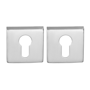 Cilinderrozet vierkant 53x53x8,9mm geborsteld Rvs