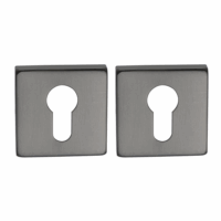 Cilinderrozet vierkant 53x53x8,9mm gun metal PVD gecoat