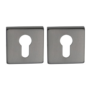 Cilinderrozet vierkant 53x53x8,9mm gun metal PVD gecoat