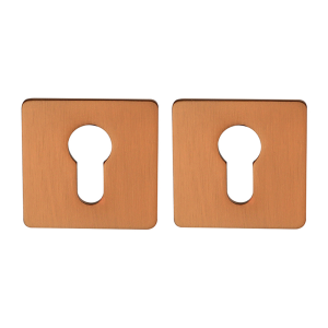 Cilinderrozet vierkant 55x3mm ultra dunne rozet van 3mm brons geborsteld PVD gecoat