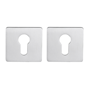 Cilinderrozet vierkant 55x3mm ultra dunne rozet van 3mm geborsteld Rvs