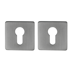 Cilinderrozet vierkant 55x3mm ultra dunne rozet van 3mm gun metal PVD gecoat