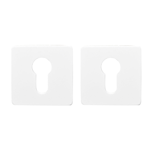 Cilinderrozet vierkant 55x3mm ultra dunne rozet van 3mm mat wit PVD gecoat