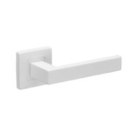 Deurkruk Alice vierkant 20mm haaks op vierkant rozet mat wit PVD gecoat