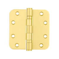 Kogelscharnier afgerond 89x89x2,5mm geborsteld messing PVD gecoat
