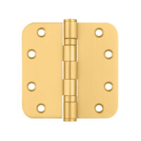 Kogelscharnier afgerond 89x89x2,5mm mat goud PVD gecoat