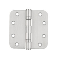 Kogelscharnier afgerond 89x89x2,5mm geborsteld RVS