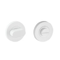 Rozet met toilet / badkamersluiting 53,5x8,5 mm mat wit PVD gecoat