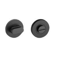 Rozet met toilet / badkamersluiting 53,5x8,5 mm mat zwart PVD gecoat
