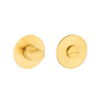 Rozet met toilet / badkamersluiting rond 55x3 mm ultra dunne rozet van 3mm mat goud PVD gecoat