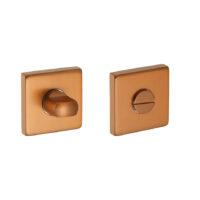 Rozet met toilet / badkamersluiting vierkant 53x53x8,9mm brons geborsteld PVD gecoat