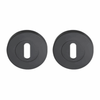 Sleutelrozet rond 53,5x8,5 mm mat zwart PVD gecoat
