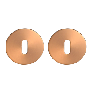 Sleutelrozet rond 55x3 mm ultra dunne rozet van 3mm brons geborsteld PVD gecoat
