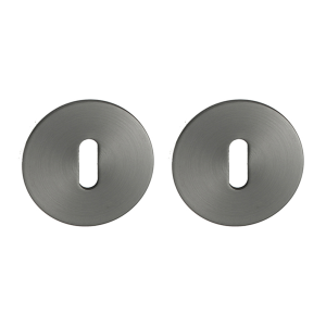 Sleutelrozet rond 55x3 mm ultra dunne rozet van 3mm gun metal PVD gecoat