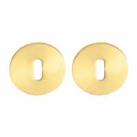 Sleutelrozet rond 55x3 mm ultra dunne rozet van 3mm mat goud PVD gecoat