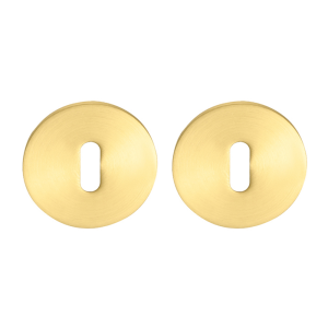 Sleutelrozet rond 55x3 mm ultra dunne rozet van 3mm mat goud PVD gecoat