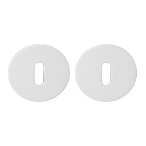 Sleutelrozet rond 55x3 mm ultra dunne rozet van 3mm mat wit PVD gecoat
