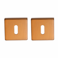 Sleutelrozet vierkant 53x53x8,9mm brons geborsteld PVD gecoat