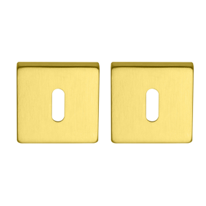 Sleutelrozet vierkant 53x53x8,9mm geborsteld messing PVD gecoat