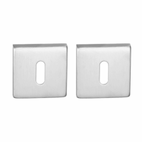 Sleutelrozet vierkant 53x53x8,9mm geborsteld Rvs