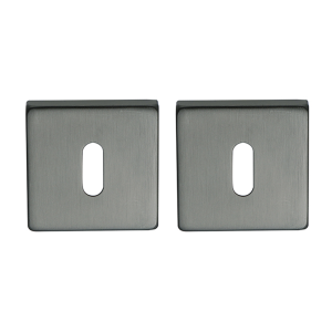 Sleutelrozet vierkant 53x53x8,9mm gun metal PVD gecoat