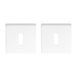 Sleutelrozet vierkant 53x53x8,9mm mat wit PVD gecoat