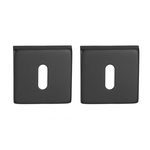 Sleutelrozet vierkant 53x53x8,9mm mat zwart PVD gecoat