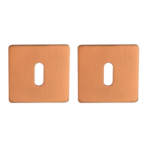 Sleutelrozet vierkant 55x3 mm ultra dunne rozet van 3mm brons geborsteld PVD gecoat