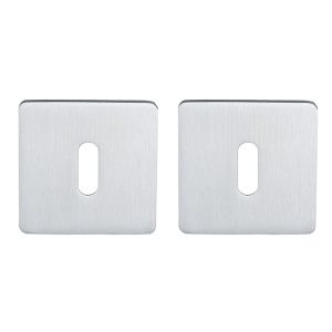 Sleutelrozet vierkant 55x3 mm ultra dunne rozet van 3mm geborsteld Rvs