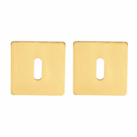 Sleutelrozet vierkant 55x3 mm ultra dunne rozet van 3mm mat goud PVD gecoat