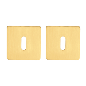 Sleutelrozet vierkant 55x3 mm ultra dunne rozet van 3mm mat goud PVD gecoat