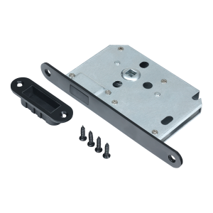 Magneet loopslot met voorplaat en sluitkom mat zwart PVD gecoat