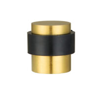 Deurstopper voor vloermontage 25x30mm geborsteld messing PVD gecoat