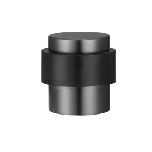 Deurstopper voor vloermontage 25x30mm gun metal PVD gecoat